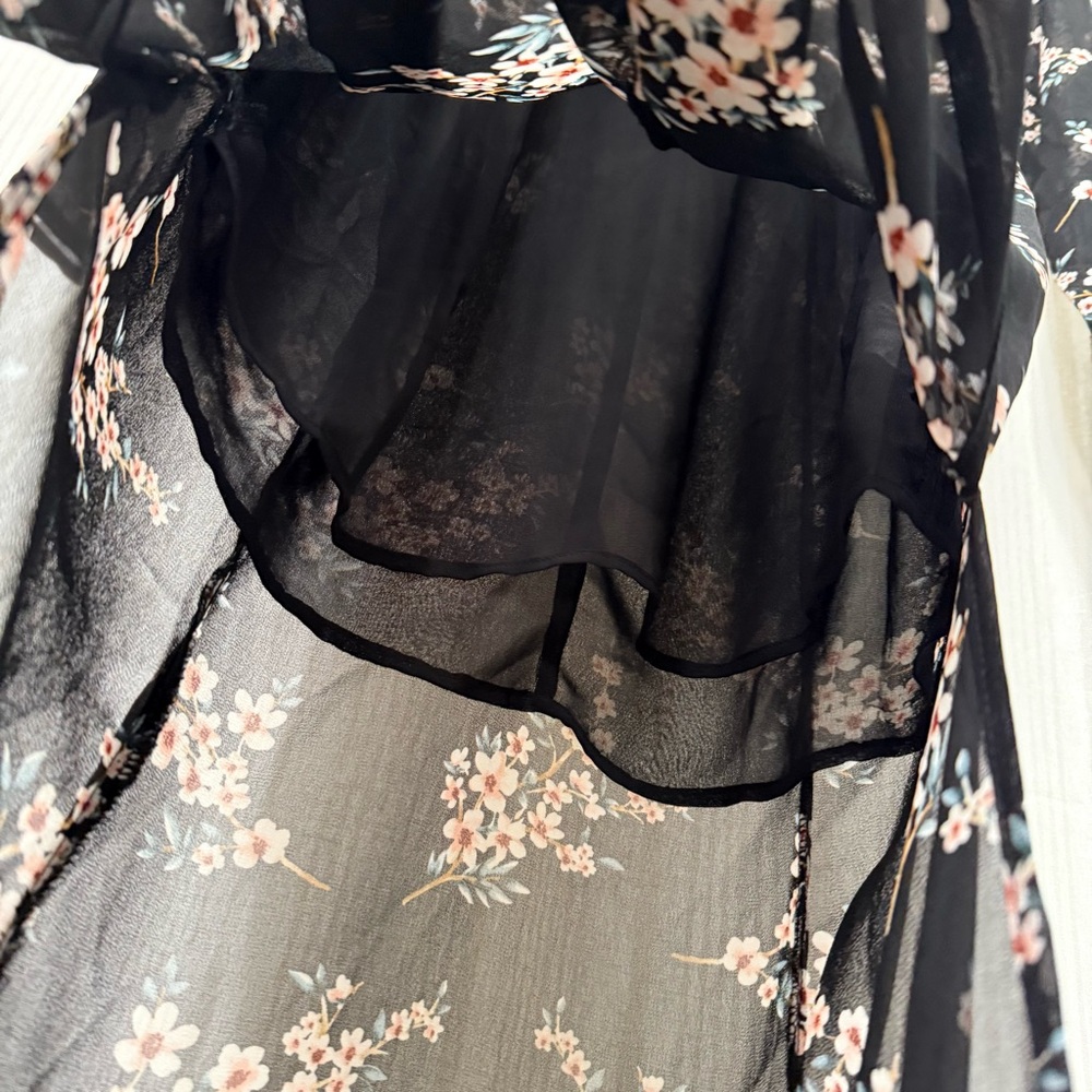 🌈5/$25 BUNDLE! NWOT💎 Forever 21 Long Sleeve Floral Lined Maxi Dress - Picture 8 of 10